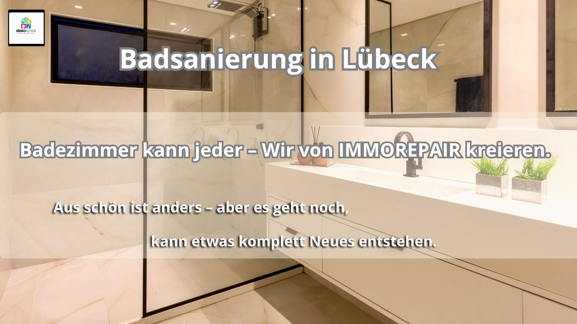 Modernes saniertes Badezimmer von ImmoRepair – Badsanierung in Lübeck